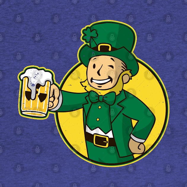 Saint Patrick's Day Gamer Beer Drinking Irish Leprechaun by BoggsNicolas